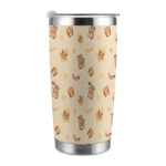 20oz Silver Rim Double-Wall Insulated Car Tumbler