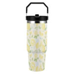 Customizable 30oz Insulated Car Tumbler with Handle - Powder Coated, Leak-Proof & Personalizable