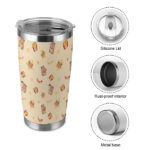 20oz Silver Rim Double-Wall Insulated Car Tumbler - Image 4