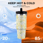 Customizable 30oz Insulated Car Tumbler with Handle - Powder Coated, Leak-Proof & Personalizable - Image 4