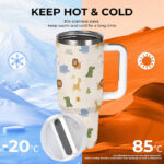 40oz Car Tumbler - Insulated Travel Mug Fits Most Cup Holders, BPA-Free - Image 4