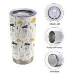 20oz Single Silver Rim Custom Car Cup - Image 4