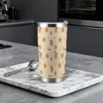 20oz Silver Rim Double-Wall Insulated Car Tumbler - Image 6