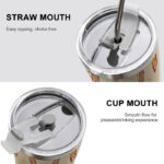 20oz Silver Rim Double-Wall Insulated Car Tumbler - Image 7