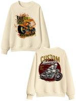 Custom Crew Neck Sweatshirt - Double-Sided Heat-Transfer Print