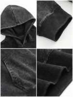 400g Washed Vintage Hoodie - Drawcord-Free | Single-Side Print - Image 5