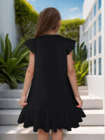 Kids' Flutter Sleeve Dress - Image 5